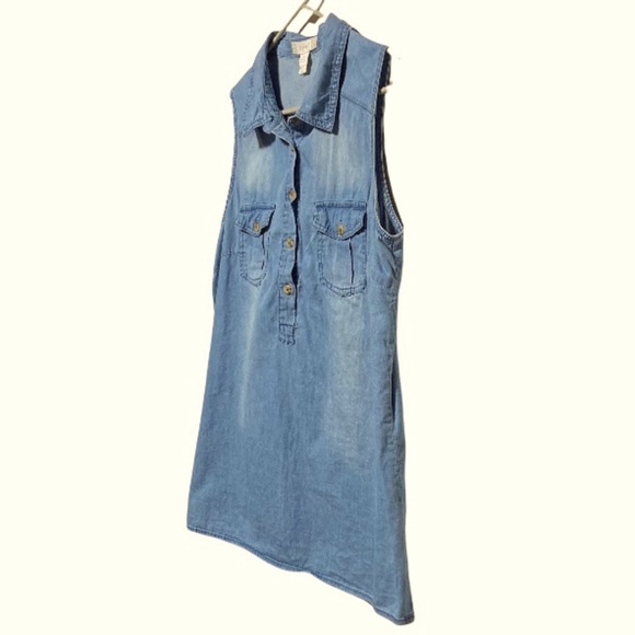 JAPNA Light Blue Soft Chambray Sleeveless Shirt Blouse Womens Large - Picture 8 of 14